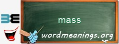 WordMeaning blackboard for mass